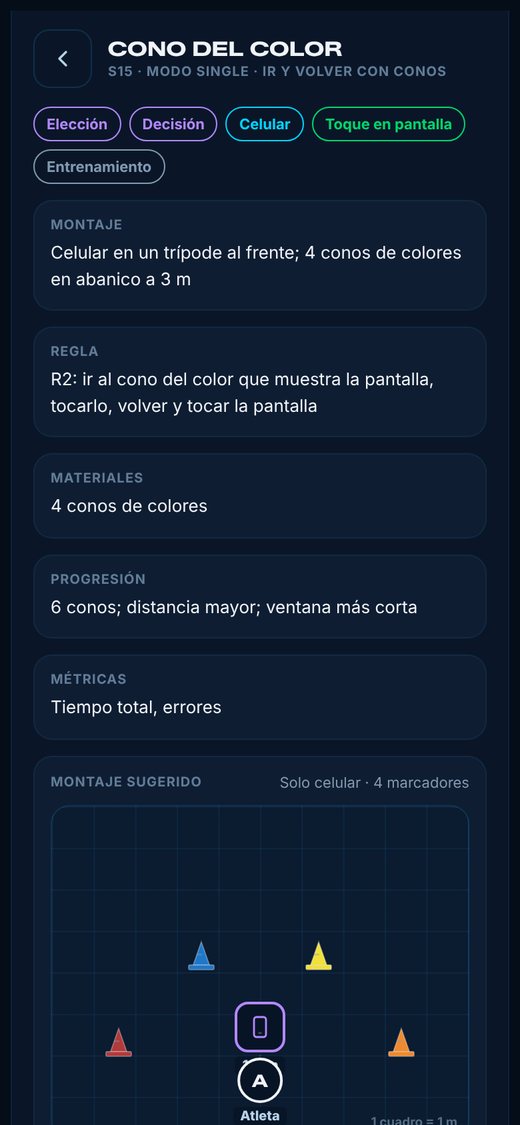Ficha de un ejercicio con el montaje dibujado